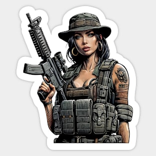 Tactical Girl Sticker